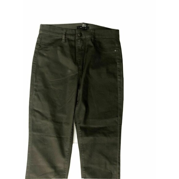 Forever 21 Women's Coated Skinny Army Green High W - Picture 8 of 8